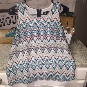 multi colored patterned shirt